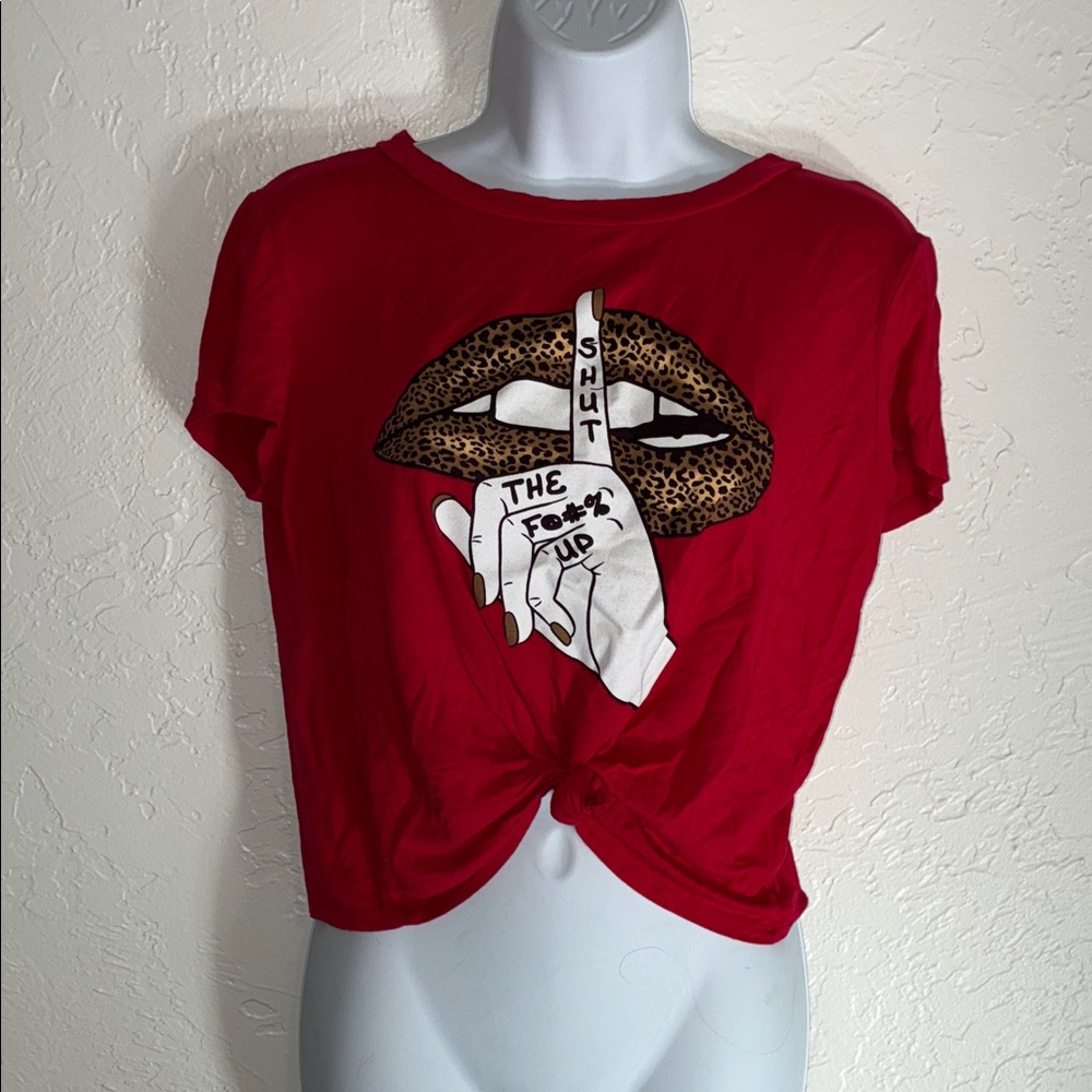 Red Graphic Women's Top